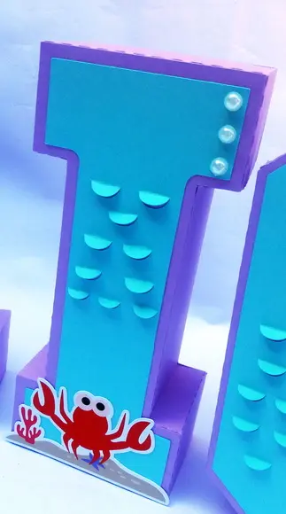 Letras 3d Pequena Sereia