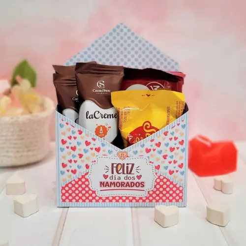 Mini Caixinha Envelope Dia dos Namorados