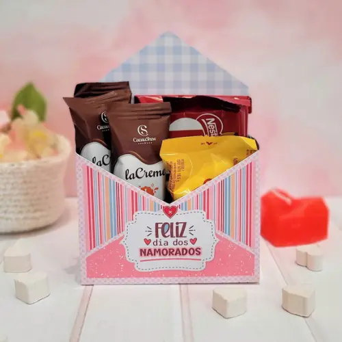 Mini Caixinha Envelope Dia dos Namorados