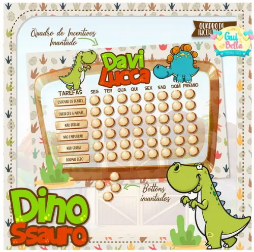Quadro de Incentivos Dinossauro