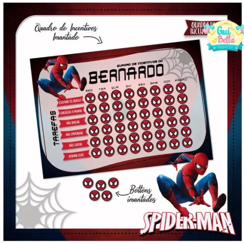 Quadro de Incentivos Homem Aranha