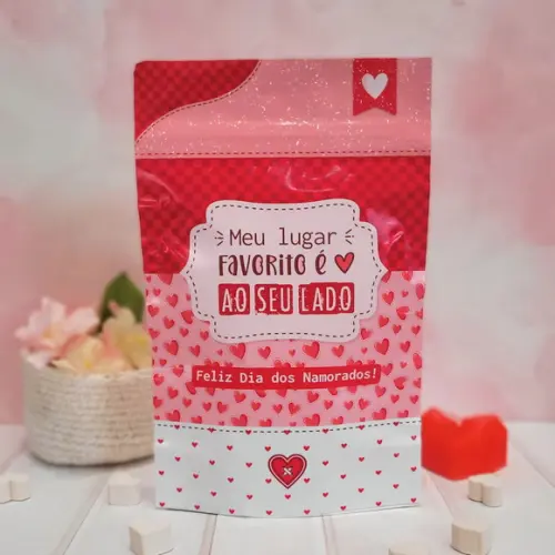 Saquinho Zip Lock Personalizado - Dia dos Namorados