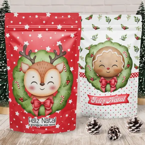 Saquinho Zip Lock Personalizado - Natal