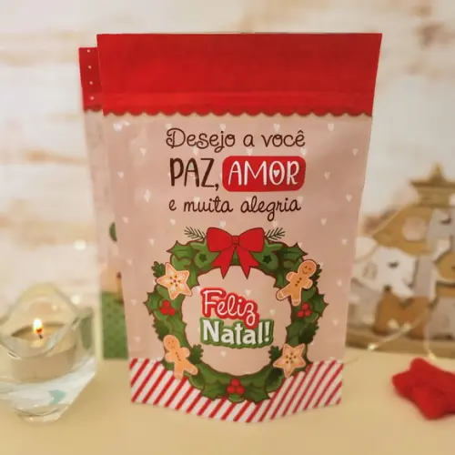 Saquinho Zip Lock Personalizado - Natal