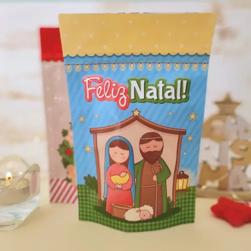 Saquinho Zip Lock Personalizado - Natal