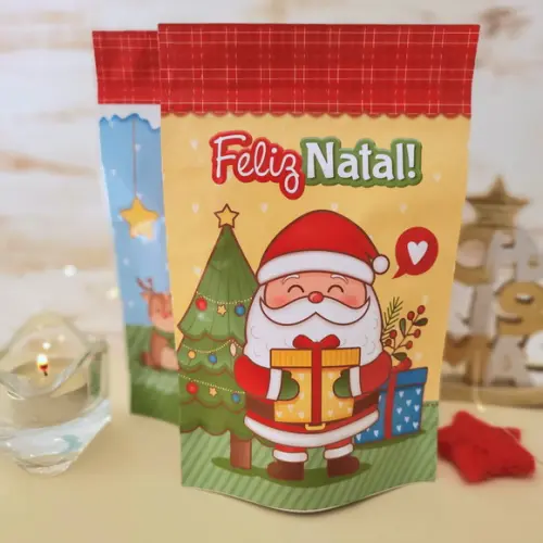 Saquinho Zip Lock Personalizado - Natal