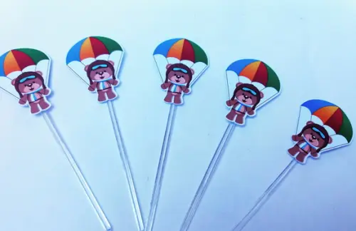 Toppers para docinhos URSINHO AVIADOR