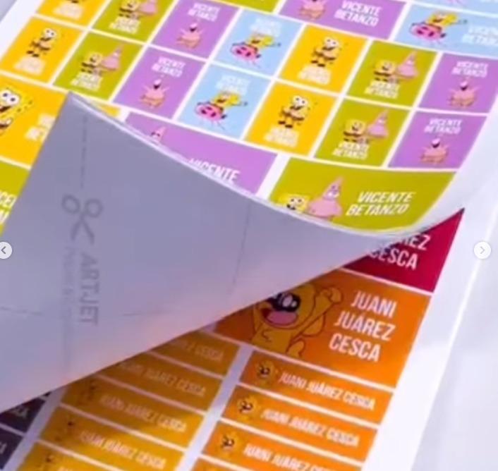 ETIQUETA ESCOLAR ADESIVA IMPERMEÁVEL PARA IDENTIFICAÇÃO NO MAT