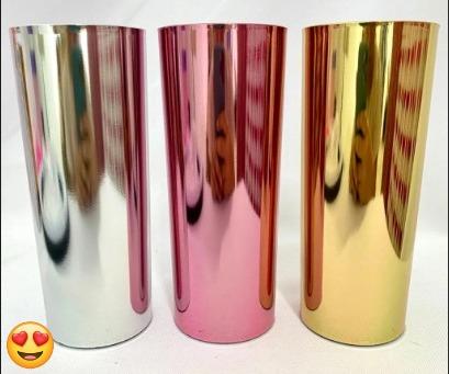Copos Long Drink Lisos Metalizados / Sem Personalização