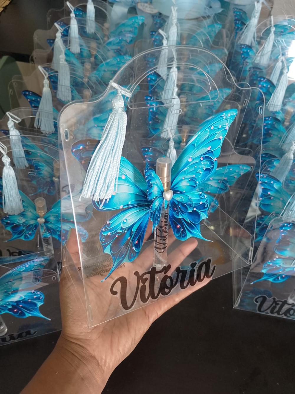 Lembrancinha Personalizada com Home Spray para Festas sacola de a