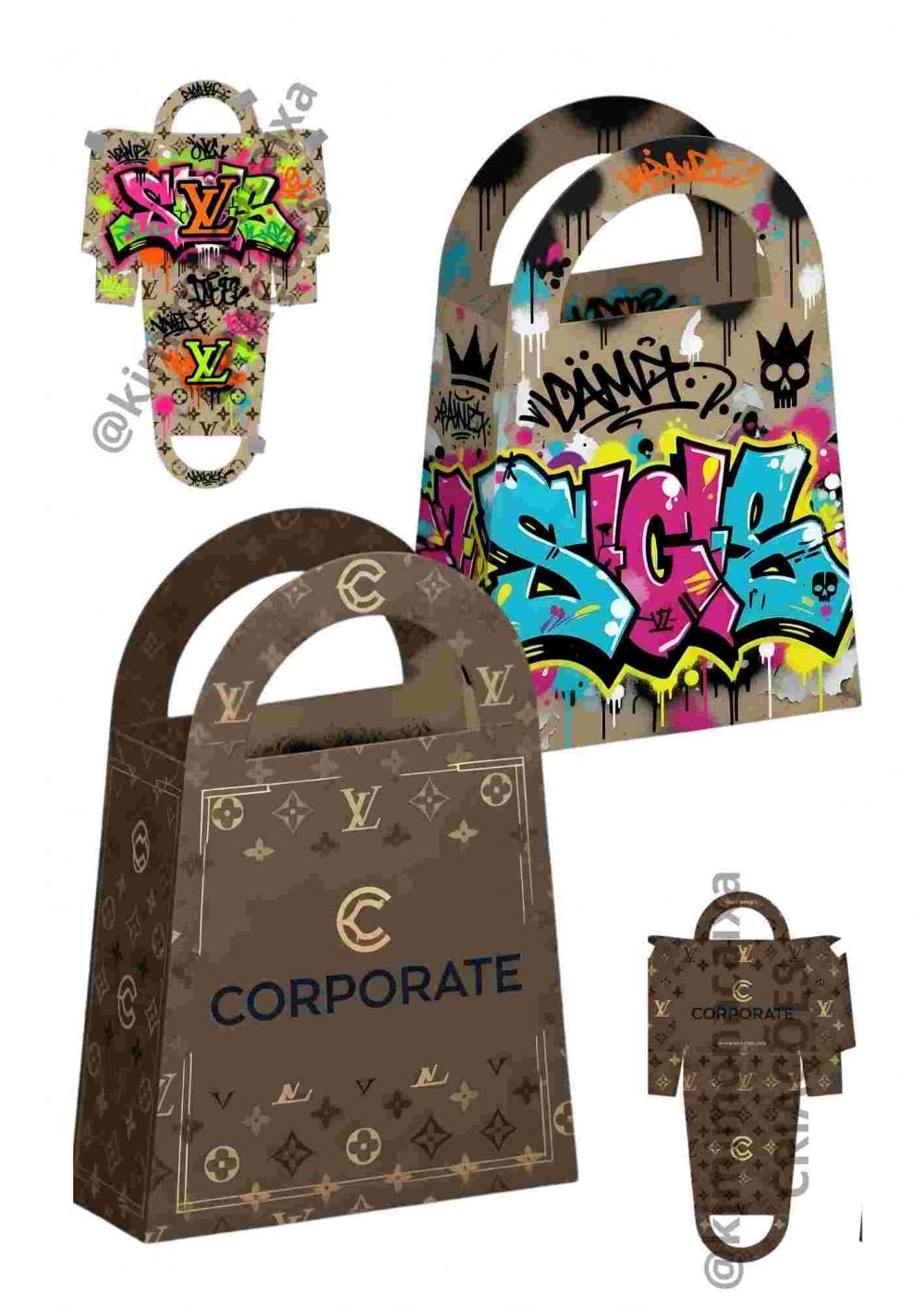Arquivo Digital Mini Bag Lembrancinha Personalizável – PDF par