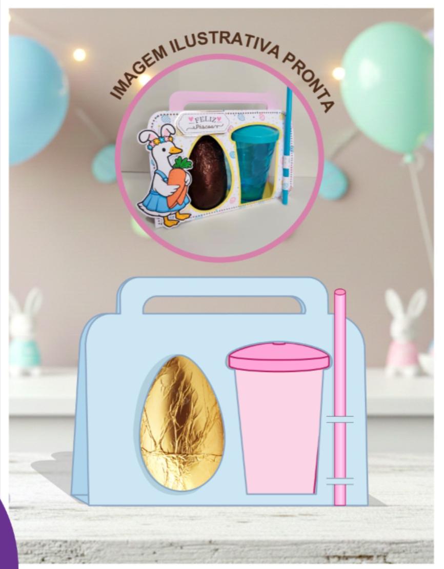 ARQUIVO DIGITAL PÁSCOA MALETA PARA OVO + COPO PÁSCOA PARA IMPRI