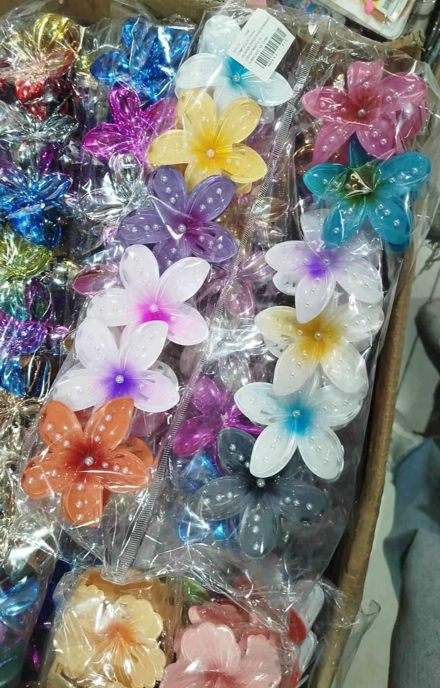 Presilhas de FLor piranha de cabelo Tamanho G para lembrancinha,