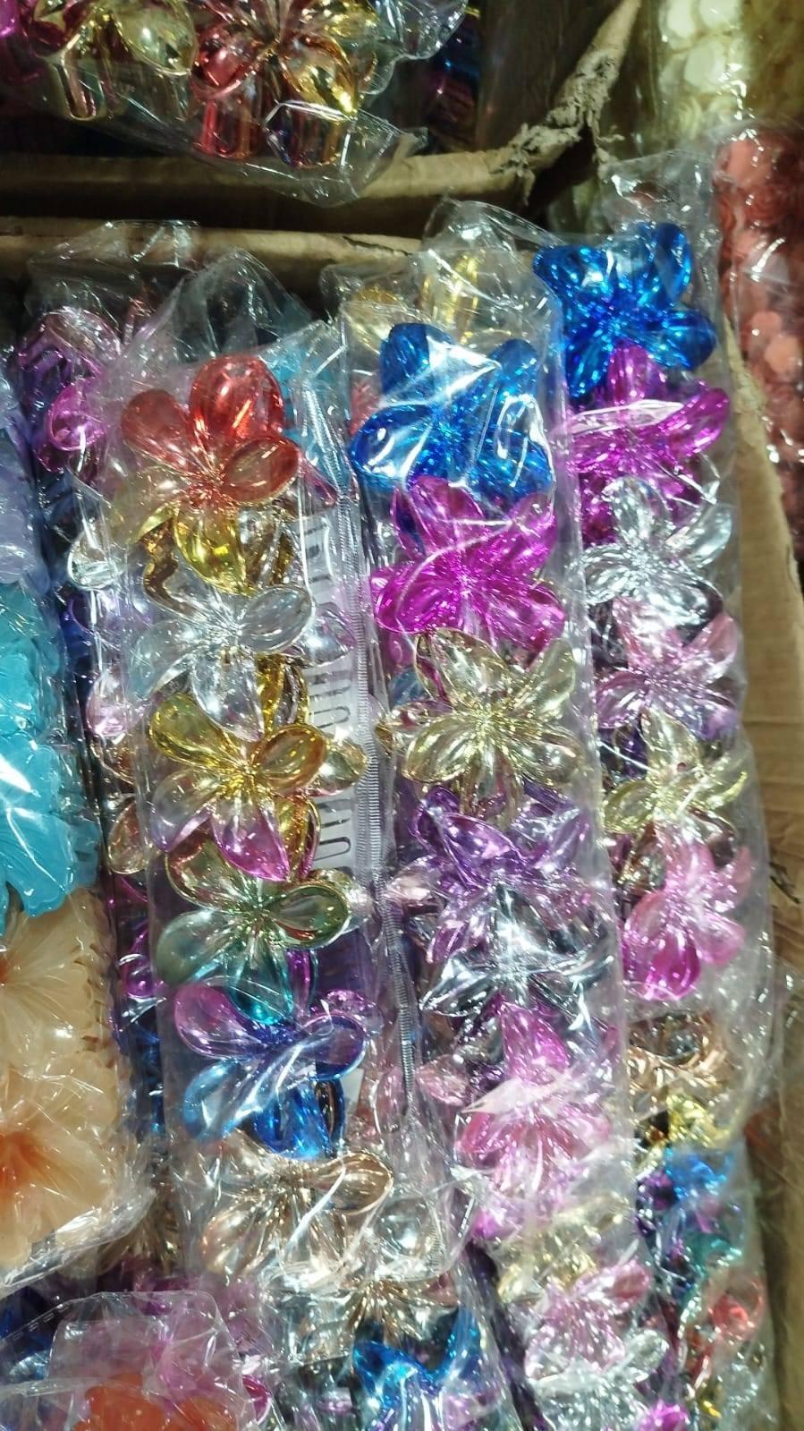 Presilhas de FLor piranha de cabelo Tamanho G para lembrancinha,
