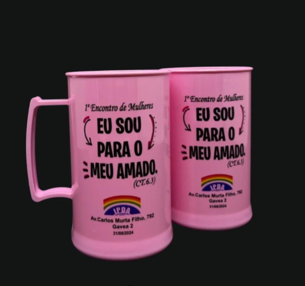 Caneca Acrílica Personalizada 300ml para Eventos e Empresas