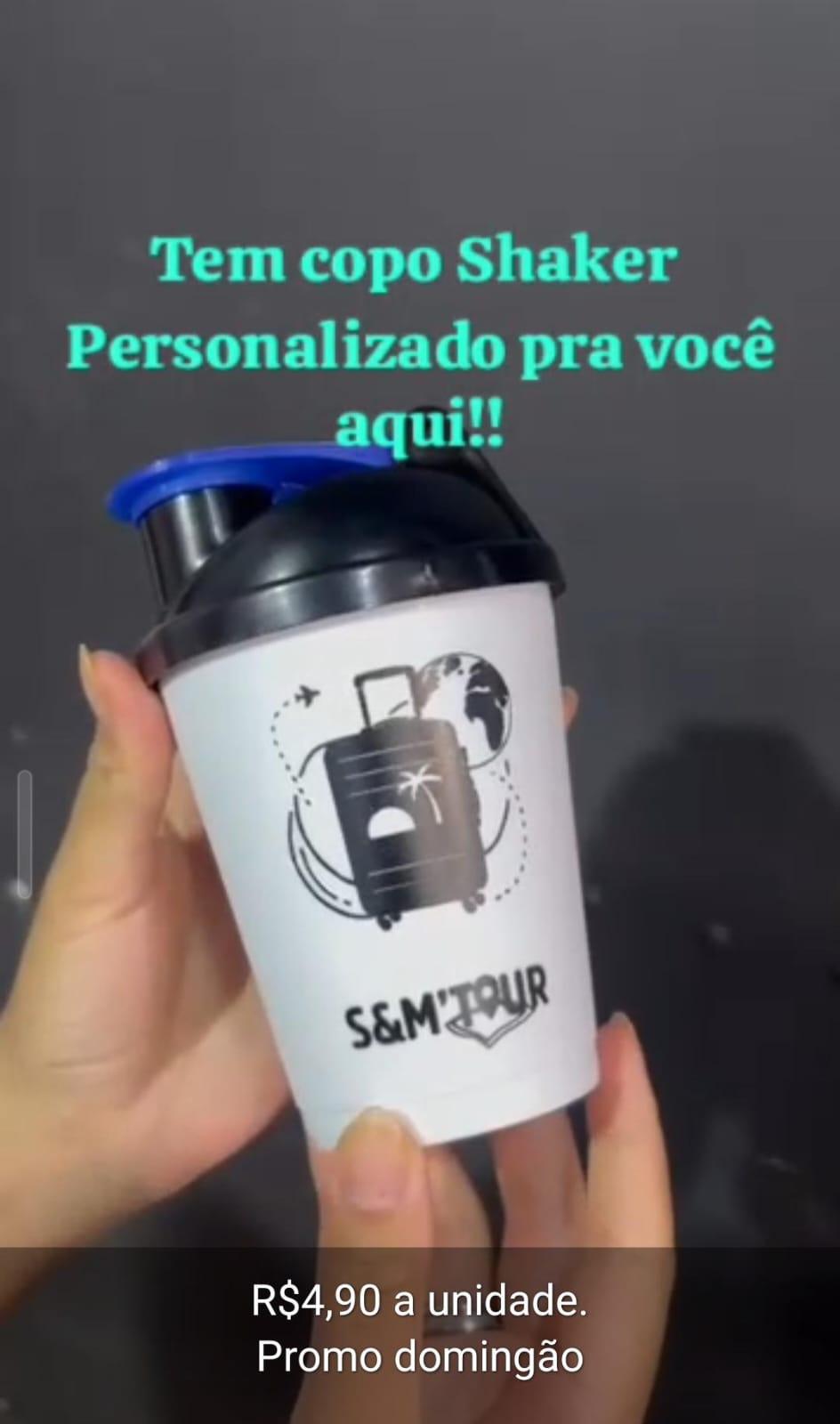 Copo Shaker 370ml personalizado para lembrancinha e brinde