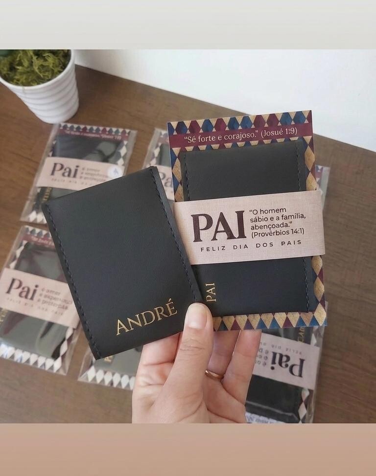 Carteira Masculina Personalizada para o pais - Presente Dia dos P