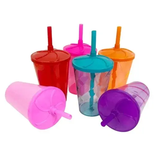 COPO TWISTER CRISTAL 300ML COM TAMPA E CANUDO PARA PERSONALIZAR