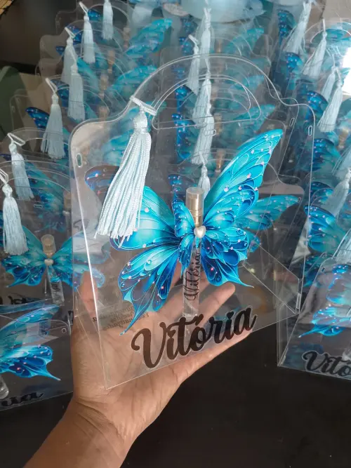 Lembrancinha Personalizada com Home Spray para Festas sacola de a