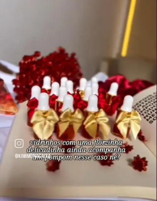 Lembrancinha de Luxo Personalizada R$ 5,50 | Kit Óleo e Cetim
