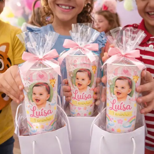 Copo Ecológico Personalizado com Impressão UV – Lembrancinha de Festa e Brinde