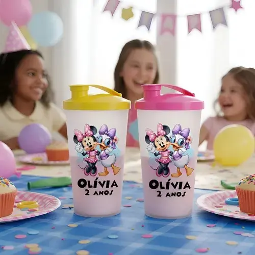 Copo Ecológico 400ml com Tampa Flip Personalizado | Lembrancinha Infantil