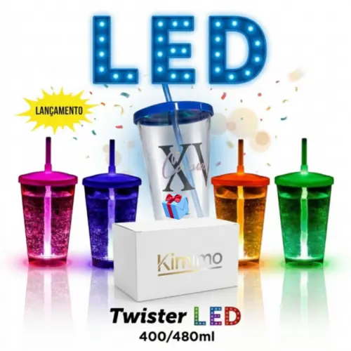 Copo com LED Personalizado Brinde para Festas e Baladas