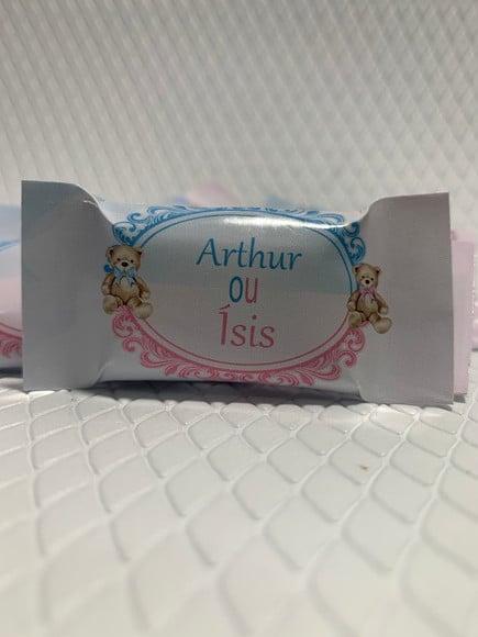 Balinha Personalizada Chá Revelação Rosa e Azul