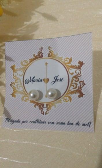 Brinco para lembrancinha de casamento
