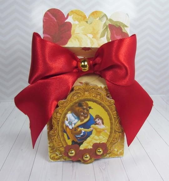 Caixa Meia Bala Luxo a Bela e a Fera Personalizada