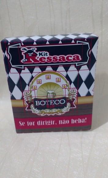 Caixinha para kit ressaca tema Boteco