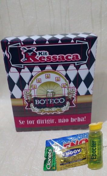 Caixinha para kit ressaca tema Boteco