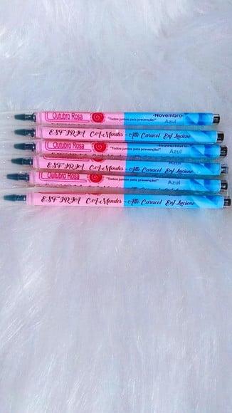 Caneta Personalizada Outubro Rosa Novembro Azul
