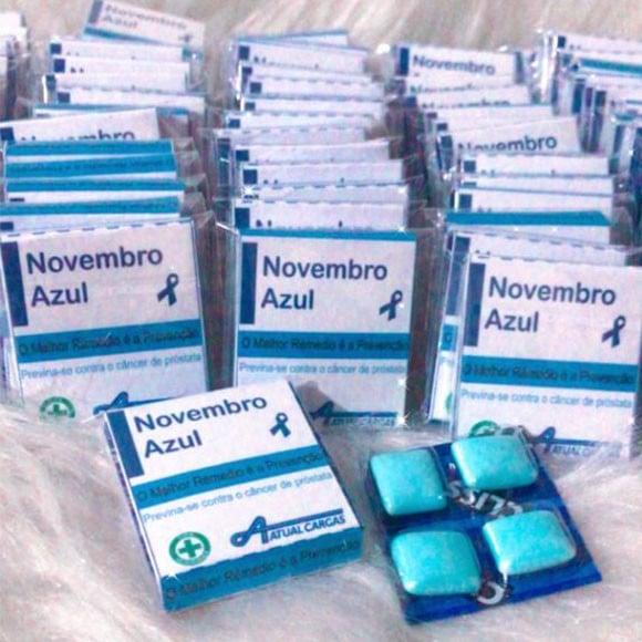 Caxinha de Chiclete Personalizado Novembro Azul