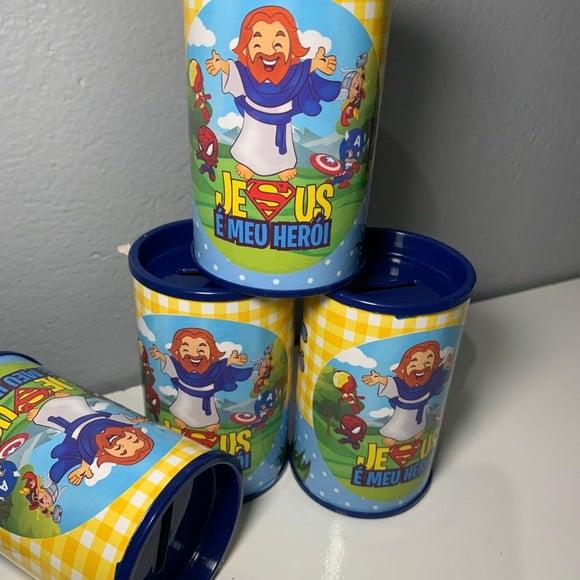 Cofrinho Personalizado Jesus Nosso Heroi