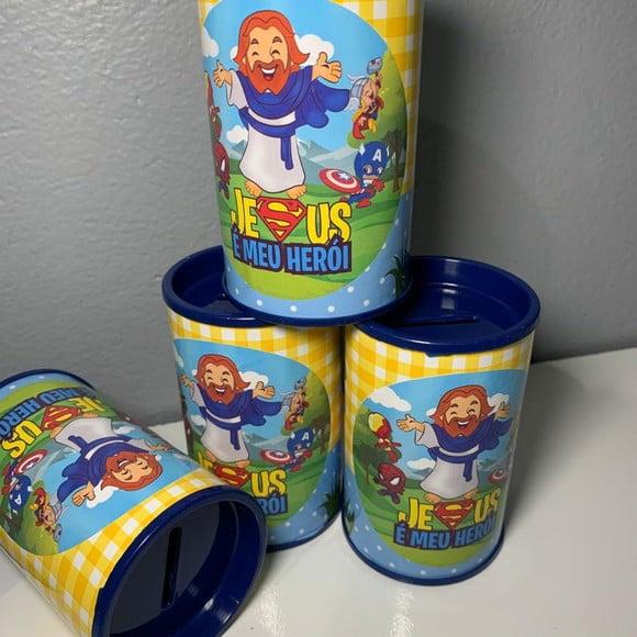 Cofrinho Personalizado Jesus Nosso Heroi