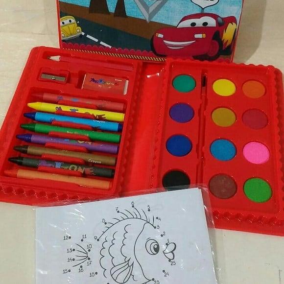 Estojo de Pintura Aquarela Carros