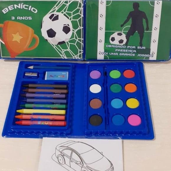 Estojo de Pintura Aquarela Futebol