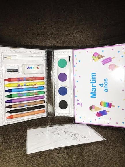 Estojo de Pintura Aquarela Sorveteria