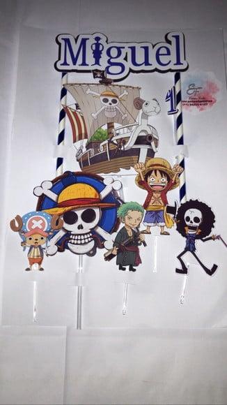 Topo de Bolo One Piece 3d