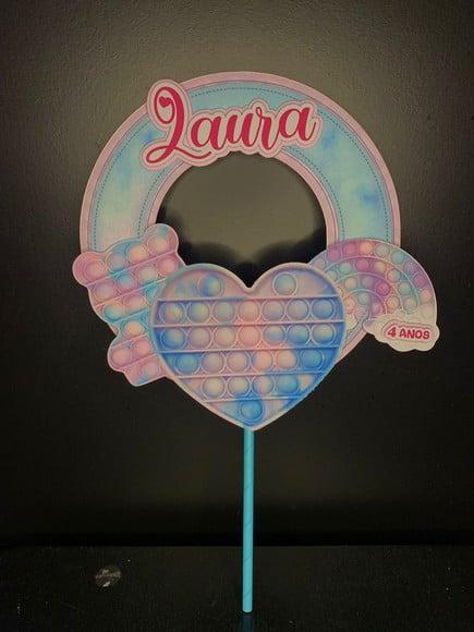 Topo de Bolo Pop It 3d