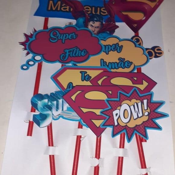Topo de Bolo Superman 3d