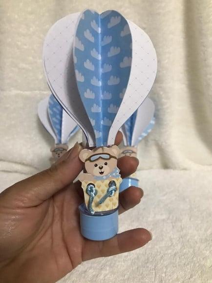 Tubete com Aplique 3d Urso Baloeiro
