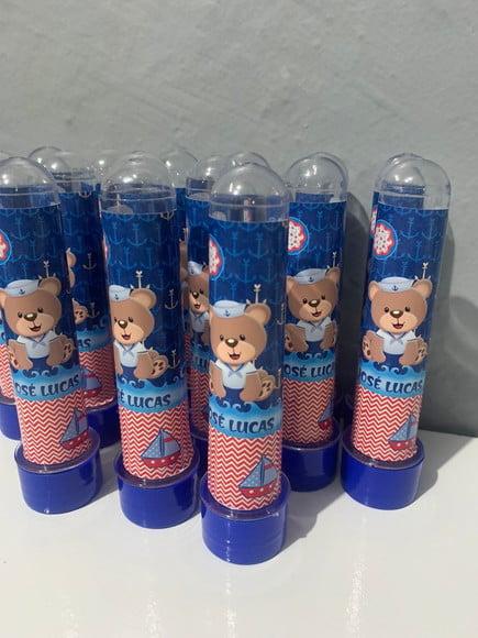 Tubetes Acrílico Personalizado Ursinho Marinheiro