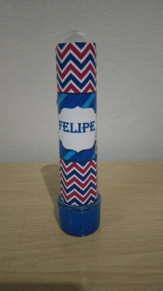Tubetes acrílico Personalizado Ursinho Marinheiro