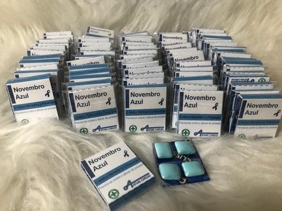Caxinha de Chiclete Personalizado Novembro Azul
