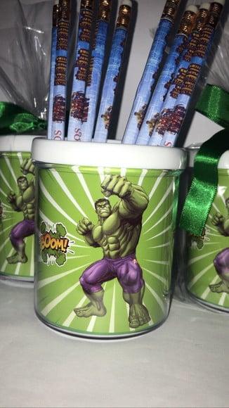 Porta Lápis em Acrílico Personalizado Hulk
