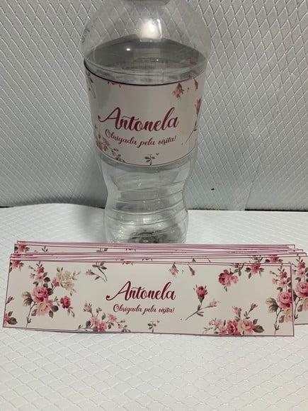 Rotulo Adesivo para Água Personalizado Maternidade Menina