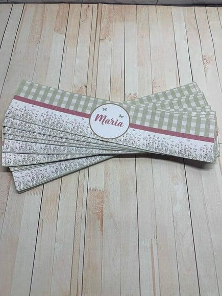 Rotulo Adesivo para Água Personalizado Maternidade Menina