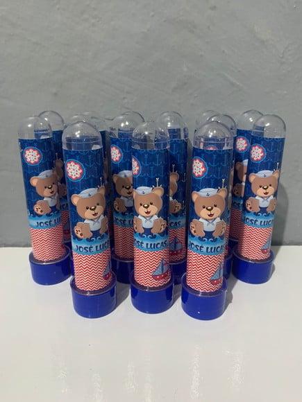 Tubetes Acrílico Personalizado Ursinho Marinheiro